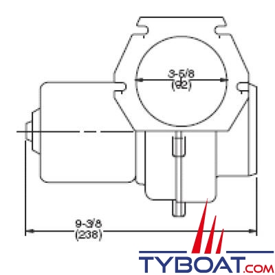 Jabsco - Ventilateur 35760-0094 - 24 Volts - 7,1m3/minute - Montage sur cloison