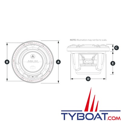 JL Audio - Subwoofer marin série M6 - 10