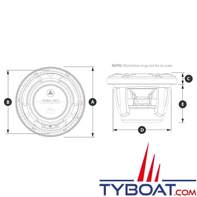 JL Audio - Subwoofer marin série M6 - 10