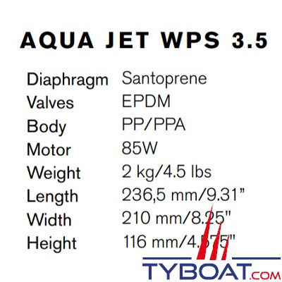 Johnson Pump - Groupe d'eau Aqua Jet WPS 3.5 - 13 Litres/minute - 12 Volts