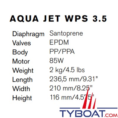 Johnson Pump - Groupe d'eau Aqua Jet WPS 3.5 - 13 Litres/minute - 24 Volts