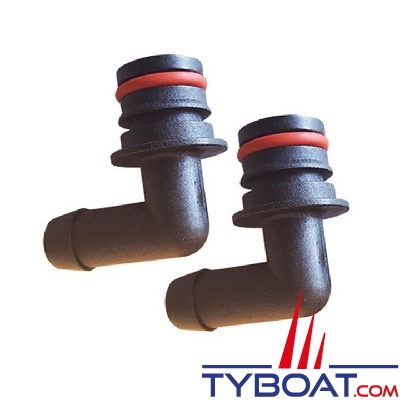 Johnson Pump - Jeu de 2 raccords coudés Klick Tite - 90° - 1/2