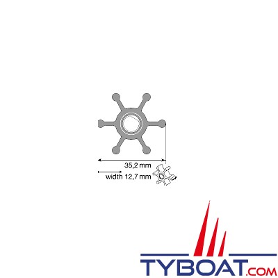 Johnson pump - Turbine pour pompe nitrile Ø 35.2 mm - 09-1077B-9