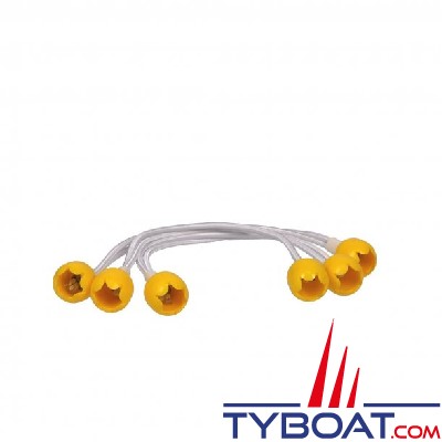 3 ferlettes nylon Ø 4mm longueur 30cm jaune