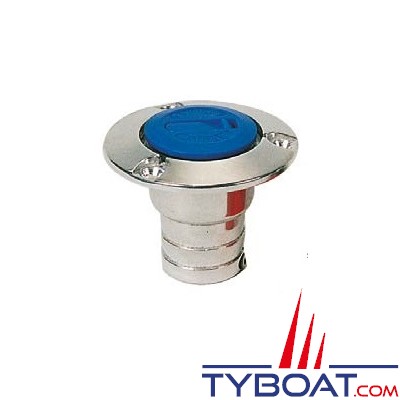 KENT MARINE - Nable pont alu réservoir d'eau bouchon bleu + chaîne Ø 38mm