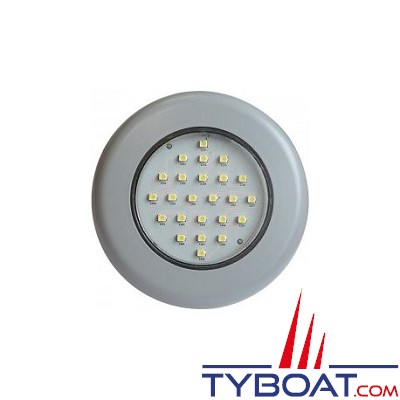 Spot 24 leds - Blanc chaud - Ø 100 mm - Etanche IP67 - 12 Volts 