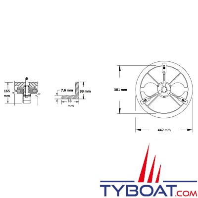 Freeman - Trappe ronde 381mm  Dormant acier 