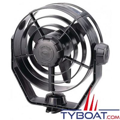 HELLA MARINE - Ventilateur TURBO - 12 Volts - Sur socle - Noir