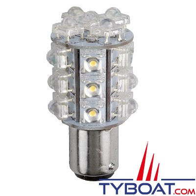 Ampoule 20 leds - Culot BAY15D - 12 Volts - 2.5 Watts