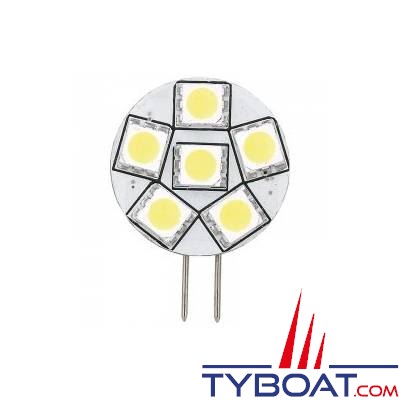 Ampoule à Led G4 - 6 Leds - varivolts 10 à 30 Volts - Ø 26 mm - Connexion latérale