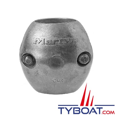Anode noix d'arbre - livré avec vis - Ø intérieur 28mm Ø extérieur 58mm hauteur 56mm - Zinc