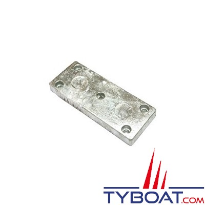 Anode plaque de flaps à visser zinc - 118 x 33 x 19 mm - 0.45 Kg