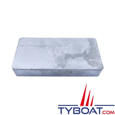 Anode plaque zinc- 150 x 75 x 25 mm - 1.8 kg