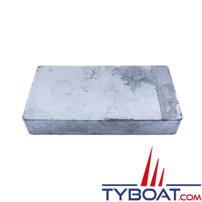 Anode plaque zinc- 150 x 75 x 25 mm - 1.8 kg