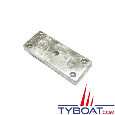 Anode plaque zinc 155 x 65 x 15 mm 0,8 kg