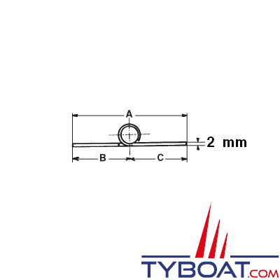 Charnière inox poli 84 x 36 x 48 mm (x2 pièces)