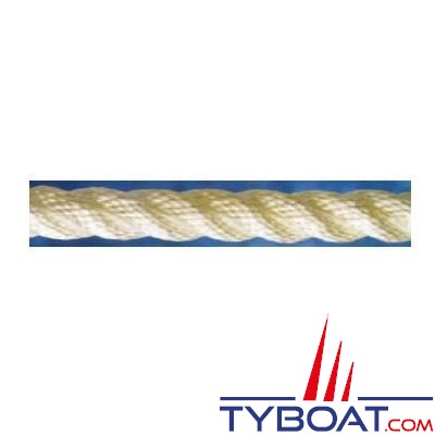 Corde polyamide PERLONTWIST ø10mm au mètre blanc 3-torons torsadée de  Kanirope®