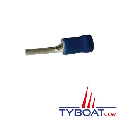 Cosse pointe bleue - pour câble Ø 1,2 à 2,6 mm² et trou M2 - par 100 pièces