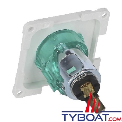 Prise allume-cigare encastrable blanc - 12V