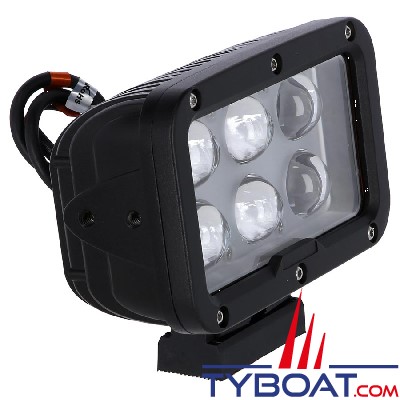 Projecteur de recherche - 6 Leds 3500 Lumens - IP67 - 60 Watts - 9 à 60 VDC 