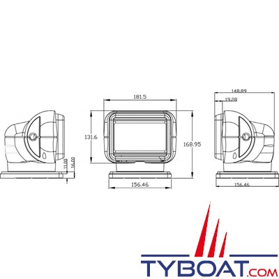 Projecteur motorisé 12VDC 32W LED