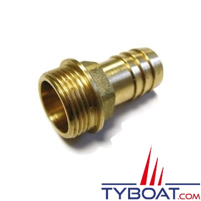 Raccord annelé mâle laiton Ø 1/2 pour tuyau Ø 15 mm KENT MARINE RS012 