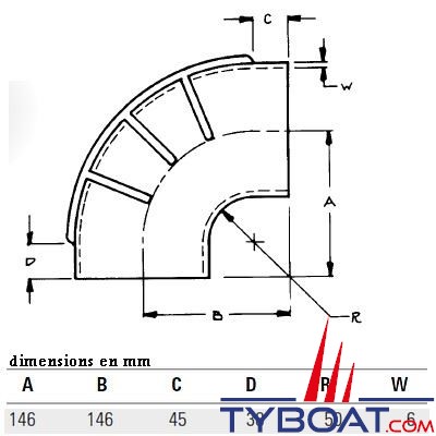 Raccord coudé - échappement - 90° - Ø int. 102 mm