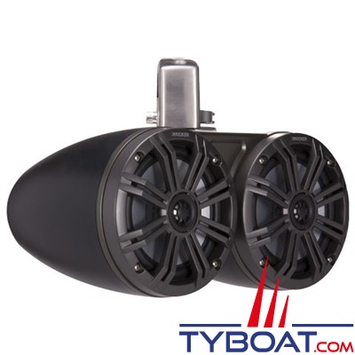 Kicker - 2 double haut parleurs cône 6.5'' - KMTDC 130W LED - Noir - Montage barre