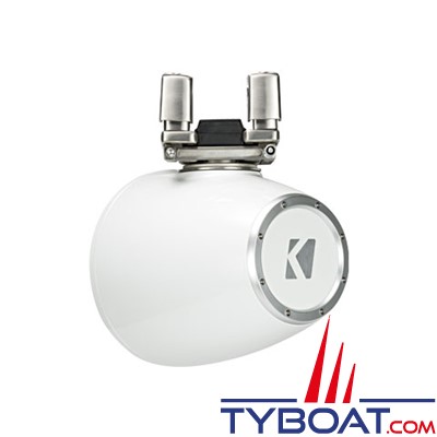 Kicker - 2 Haut-parleurs cône 9'' - KMTC 300W LED - Blanc - Montage barre