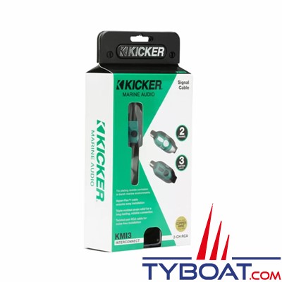 Kicker - Câble Marine - 2 canaux RCA - 3 mètres