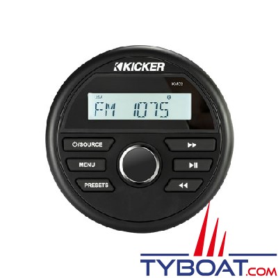Kicker - Source audio multimédia KMC2 - AM/FM/Bluetooth/USB - 4 x 25W Rms
