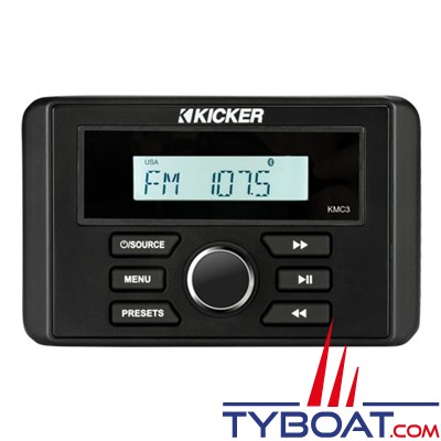 Kicker - Source audio multimédia KMC3 - AM/FM/Bluetooth/USB - 4 x 25W Rms