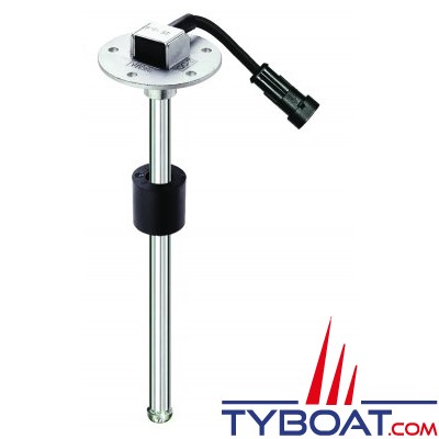 Kus - Jauge inox de niveau eau/carburant à flotteur SAE 12/24V - 10-180 Ohms - 200 mm