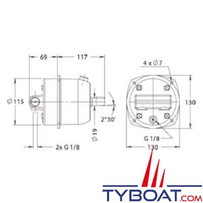 Lecomble & Schmitt - Kit direction hydraulique Lecomble & Schmitt LS226 pour hors-bord jusqu'à 115 cv