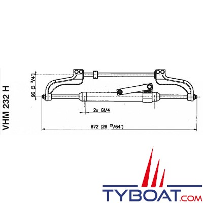 Lecomble & Schmitt - Kit direction hydraulique Lecomble & Schmitt LS232C, pompe 30 HB CAR pour hors-bord jusqu'à 300 cv