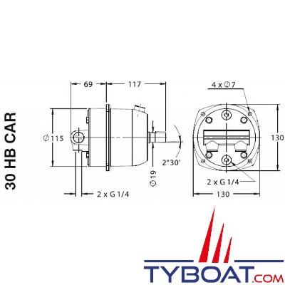 Lecomble & Schmitt - Kit direction hydraulique Lecomble & Schmitt LS232C, pompe 30 HB CAR pour hors-bord jusqu'à 300 cv