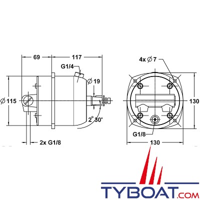 Lecomble & Schmitt - Kit direction hydraulique LS80 PRO pour moteurs hors-bord jusqu'à 80 CV