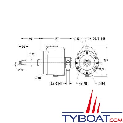 Lecomble & Schmitt - Pompe hydraulique 70CT-CAR 70cm3