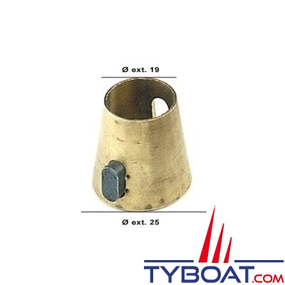 Lecomble et Smith - Adaptateur cône Morse - cône Vetus Ø19/25mm + clavette