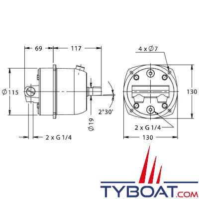 Lecomble & Schmitt - Kit 2203351 direction hydraulique LS225 PRO pour hors-bord jusqu'à 225 cv