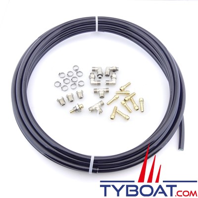 Lecomble & Schmitt - Kit raccords hydrauliques G1/4 tuyau Ø 6mm pour pilotes Raymarine, Garmin, Simrad et B&G