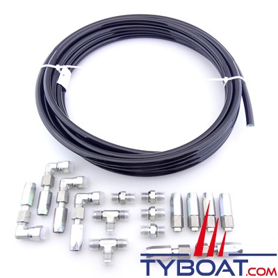 Lecomble & Schmitt - Kit raccords hydrauliques G1/4 tuyau Ø 8mm pour pilotes Garmin, Raymarine, Simrad et B&G