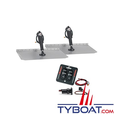 Lectrotab - Kit flaps pelles inox 230x460 mm avec commutateur Led et vérins 12 Volts - Câble 7 mètres