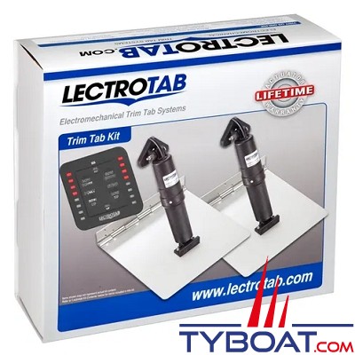 Lectrotab - Kit flaps pelles inox 305x460 mm avec commutateur Led et vérins 12 Volts - Câble 7 mètres
