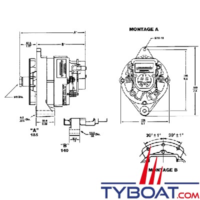 Leece-Neville - Alternateur Prestolite - 12V 90A - Montage A