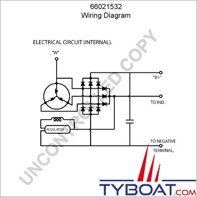 Prestolite - Alternateur série128 (66021532) - 24 Volts - 60 Ampères