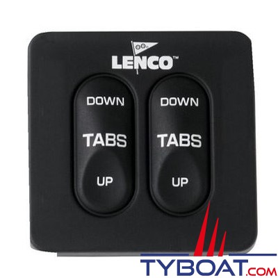 Lenco - Commande standard étanche 2 boutons pour flaps électriques - 12 Volts
