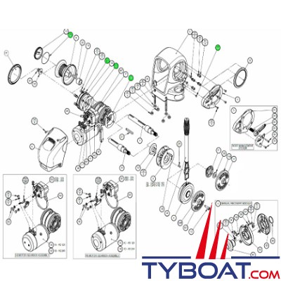 Lewmar - Kit joints de guindeaux H2/H3