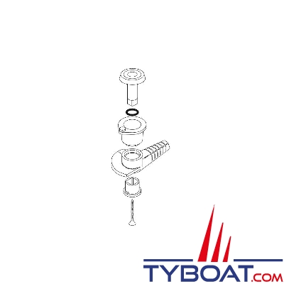 Lewmar - Kit Poignée gauche de rechange pour Low profile, Ocean et Flush Hatch 1G/2G