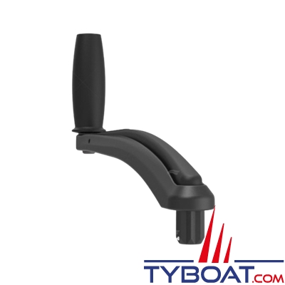 Lewmar - Manivelle de winch One Touch manche aluminium / verrouillage / poignée  simple / longueur 250 mm - noir